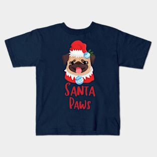 Santa paws christmas dog Kids T-Shirt